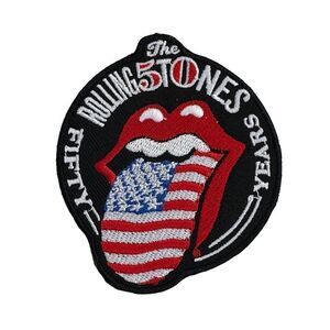 50 Yrs. The Rolling Stones Band Tongue Embroidered Patch
